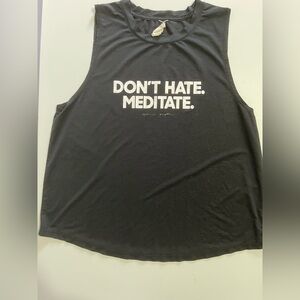 Spiritual Gangster tank top black Don’t Hate Meditate sz XL